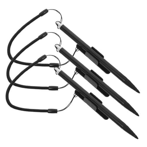 TEHAUX 3 Stück Resistiver Touch Pen Universal Screen Touch Painting Pen Mit Federseil Und Stiftclips Für Tablets, Handys, Pc, Autonavigation von TEHAUX