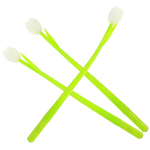 TEHAUX 3 Stück Saftiger Stressstift sign pen Schreibstifte für Unterschrift Schreibstifte für Dekoration schreibwaren Stift für Schüler entzückendes stationäres Kieselgel Green von TEHAUX