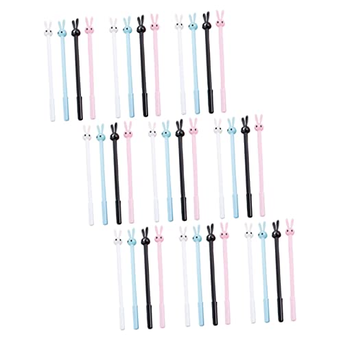 TEHAUX 36 Stück Kaninchen neutraler Füllfederhalter löschbare Geltintenstifte Hasenstifte schreibutensilien schreibkladde wasserstifte für Kaninchen-Gelstift Hasenohren Gelstift von TEHAUX