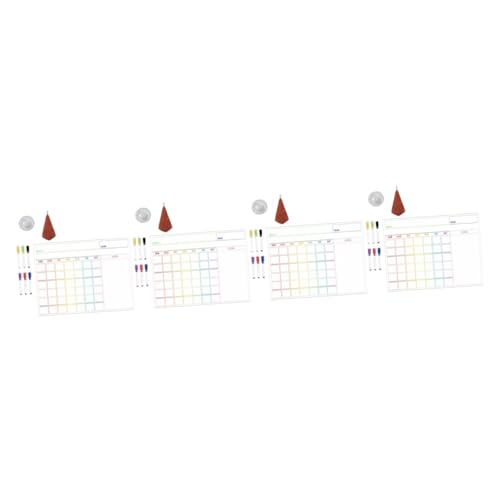 TEHAUX 4 Sätze Magnettafel Wöchentlich Monatlich Woche Kühlschrank Kleine Trocken Abwischbare Tafeln Planertafel Trocken Abwischbar Tagesplanungstafel Message Board Magnetisch von TEHAUX