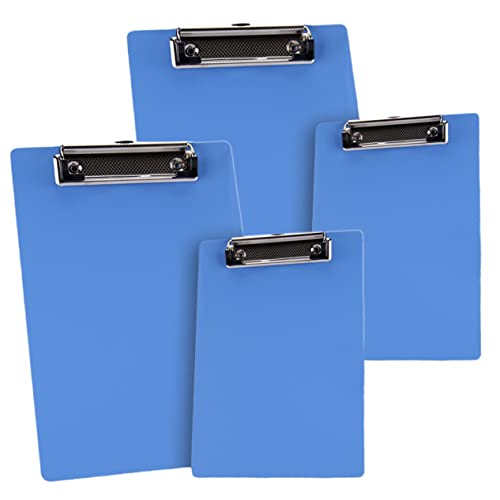TEHAUX 4 Stück Business-Agent-Schreibtafel write board büromaterial Büroklammerbrett Mini-Zwischenablage Ordner mit Zwischenablage Dokument-Zwischenablage Büro-Klemmbretter Abs Blue von TEHAUX