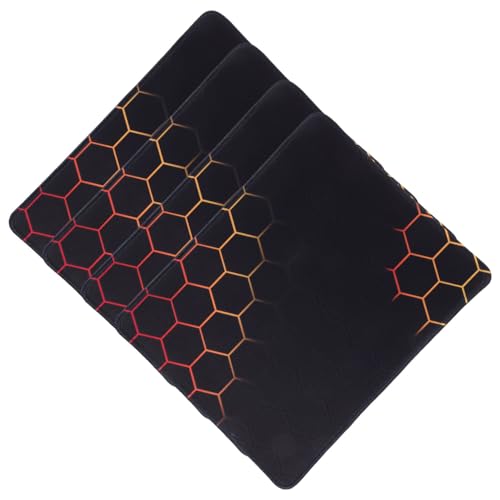 TEHAUX 4 Stück Mauspad Weiß Und Blau Pads Reisen Tragbar Schreibtisch Schwarz Ergonomisch Modern Unterlage Nonslip Mouse Pad Gummi von TEHAUX