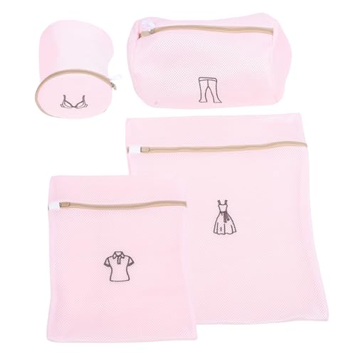 TEHAUX 4 Stück Wiederverwendbare Wäschesäcke Mesh-dessous-tasche Kulturbeutel Für Schuhe Netzbeutel Aus Schmutzigem Stoff Wäschenetz Wäschesack Morandi-pulver Verdicken Polyester TEHAUX 4 Stück Wiederverwendbare Wäschesäcke Mesh-dessous-tasche Kulturbeutel Für Schuhe Netzbeutel Aus Schmutzigem Stoff Wäschenetz Wäschesack Morandi-pulver Verdicken Polyester von TEHAUX