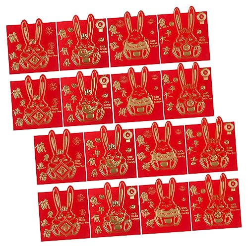 TEHAUX 48Stücke Kaninchen Jahr Rote Umschläge Festliche Neujahrsgeschenke Mit Entzückenden Kaninchenmotiven Für Chinesische Neujahrsfest Geldgeschenk von TEHAUX