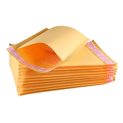 TEHAUX 50 Stück Perlfilm-Blasenumschlag selbst versiegeln Verpackungsfolie Beitrag für große Umschläge Mailer briefumschläge Perlfilm-Umschlagtasche Blase Filmbeutel Orange von TEHAUX