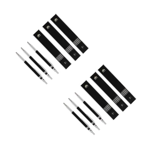 TEHAUX 6 Sätze Textmarker schreiblern bleistift kugelschreiber zeichenbleistifte set pen markers pencil Bleistifte zeichnen Zeichnung Zeichenstift automatische Bleistifte Metall Black von TEHAUX