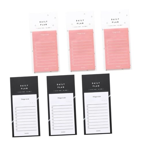 TEHAUX 6 Stück Haftnotizen Studenten Notizbuch Zeitplaner Agenda-notizbuch Schreibwaren Arbeitsheft Mini-notizblöcke Notizblock Notizbücher College Regiert Bürobedarf Gefüttert Papier von TEHAUX