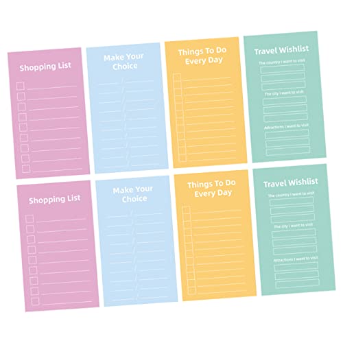 TEHAUX 8 Notizpapierplaner Einkaufslistenblock Essensplaner-notizbuch Planer Zu Tun Flip-notizblock Planen Sie Notizblöcke Gefüttert Einkaufslistenblöcke Erinnerungsblöcke Klein Pads von TEHAUX