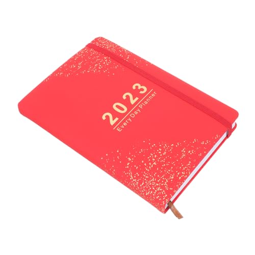 TEHAUX Agendabuch 2023 Zielplaner Notizen Schule Terminkalender 2023 Werkzeug write board büroartikel orgenaiser journaling terminbuch tragbarer akademischer Planer Bürobedarf Papier rot von TEHAUX