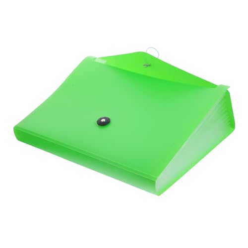 TEHAUX Akkordeondateiorganisator Dateiordner Veranstalter Ziehharmonika-Ordner Gruß storage boxes aufbwahrungs-box Ordner mit Trennwänden kleiner Akkordeon-Ordner-Organizer pp Light Green von TEHAUX