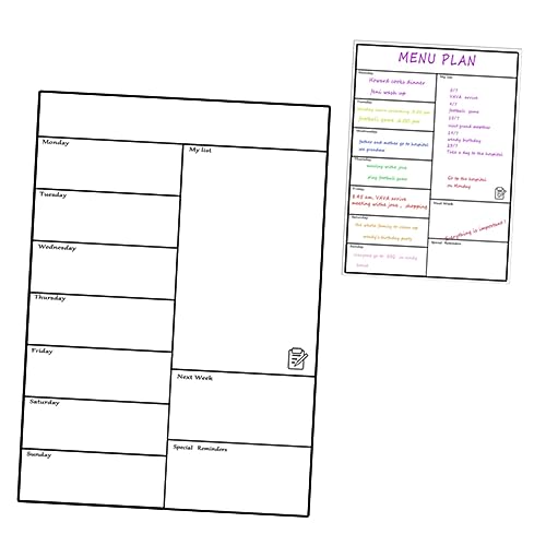 TEHAUX Blatt Kalender-memo-aufkleber Blockplaner Magnettafel Stichworte Kühlschrank Kalender Kühlschrank Mit Magnetischem Kalender Lagerung Wöchentlich Name Magnete Kühlschrank Groß Weiß von TEHAUX