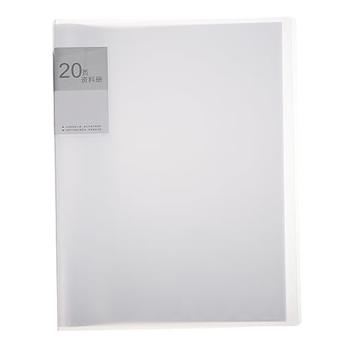 TEHAUX Booklet-Ordner Ordner für Bindemittel Dokumentordner Binderordner a4-Dateiordner schreibtafel storage boxes ordnee Mehrzweck-Dateiordner A4 Aktenordner aus Kunststoff Plastik Weiß von TEHAUX