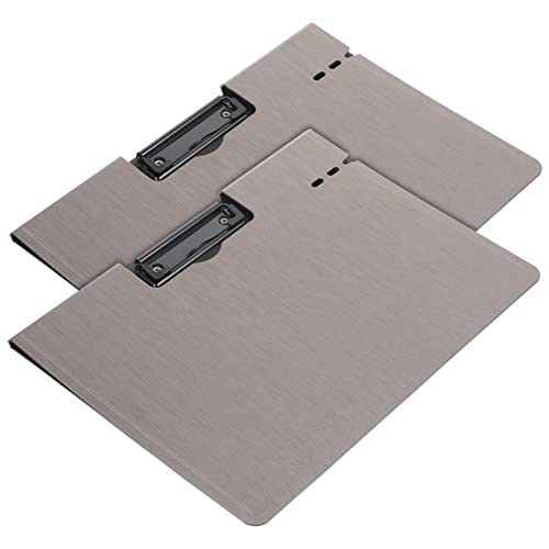 TEHAUX Business Office Board Clip Unterlagen Clips Bindemittel Zwischenablage falten buchstabentafel aktenkoffer Schreibbrettmappe Dateiordner Büro-Klemmbretter PP-Kunststoff Dark Grey von TEHAUX
