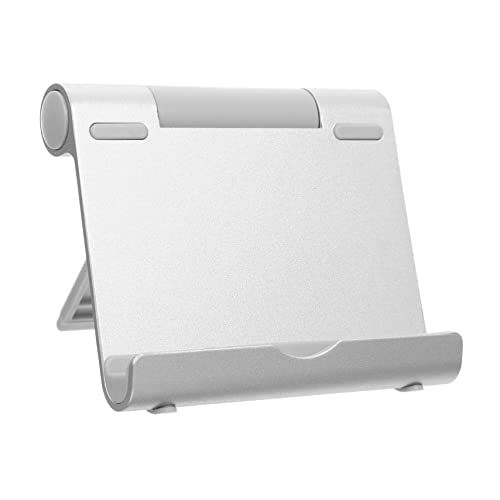 TEHAUX Faltbare Tablethalterung Rutsch Telefonständer für Tablets Stabil Verstellbar für Büro Schlafzimmer Wohnzimmer Silberfarben TEHAUX Faltbare Tablethalterung Rutsch Telefonständer für Tablets Stabil Verstellbar für Büro Schlafzimmer Wohnzimmer Silberfarben von TEHAUX
