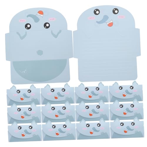 TEHAUX Grußkarten Mit Tiermotiven Blanko Notizkarten Und Umschläge Dankeskarten Mit Umschlägen Blanko Karten Und Umschläge Dankespostkarten Lustige Blankokarten Blue Paper Jam 20 von TEHAUX