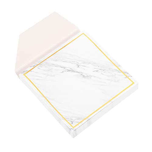 TEHAUX Notizblock des Schülers Notizblöcke aus Papier Aufkleber Marmor klebrig Notizbuch aus leerem Papier Pads dekoratives Notizpapier Lernseitenmarkierung Büro-Lernangebot Weiß von TEHAUX