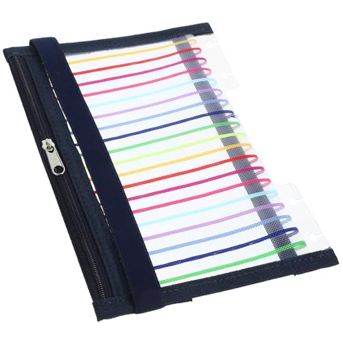 TEHAUX Notizbuchhülle mit Reißverschluss Mehrzweck-Aufbewahrungstasche für Tasche für Loseblatt-Briefpapier von TEHAUX