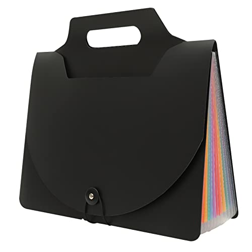 TEHAUX Ordner Akkordeon Dateien Ordnertrenner Größe groß Aktenkästen storage boxes papierordner cartape büroorganizer Ordner für Dokument Halter für Dokumentenordner pp Black von TEHAUX