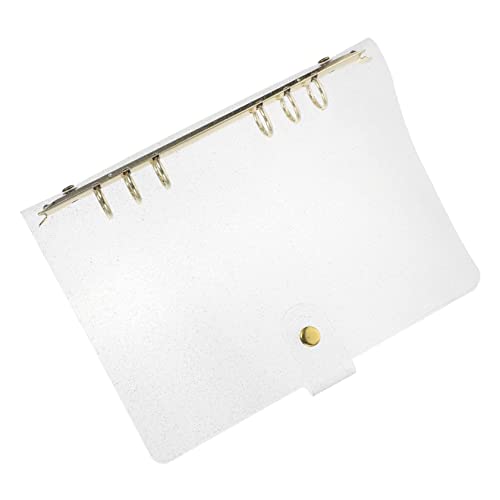 TEHAUX Ordner farbig Tagebuch für Spiral- Hardcover-Spiralnotizbuch Fall Notepad Cover Zeitschriftenbuchschutz Notizblock-Hülle Schulversorgung Handbuchcover Schutzhülle PVC Golden von TEHAUX