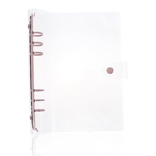 TEHAUX Pvc-kontobuch Meeting-notizbuch Lose Zeitschrift Buchkreisring Flexibles Bindemittel Binder Notebook Mini-ordner Mini-notizbücher Montageringe Binderordner Aluminiumlegierung Rosa von TEHAUX