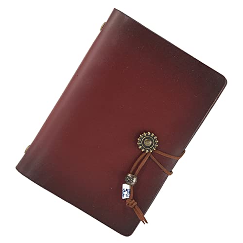 TEHAUX Retro-Notizbuch write board vintage notizbuch zeichenheft noteboon Mini-Whiteboard Notizblock zum täglichen Schreiben Vintage-Tagebuch aus Leder Lederjournale für Männer Papier rot von TEHAUX