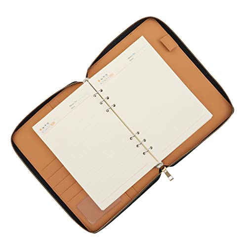 TEHAUX Zipper -Taschen -Notizbuch tagebuch schreiben notizbuch Lose Leaf Notebook Büro-Notizblock Haut Black TEHAUX Zipper -Taschen -Notizbuch tagebuch schreiben notizbuch Lose Leaf Notebook Büro-Notizblock Haut Black von TEHAUX