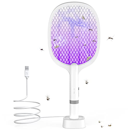 TEINNGO Elektrische Fliegenklatsche 5000V, Extra Stark Elektrische Fliegenfänger mit USB C Ladebasis, 2 in 1 Elektrisch Fliegenfänger Insektenvernichter für Mücken, Fliegen, Bienen, Motten TEINNGO Elektrische Fliegenklatsche 5000V, Extra Stark Elektrische Fliegenfänger mit USB C Ladebasis, 2 in 1 Elektrisch Fliegenfänger Insektenvernichter für Mücken, Fliegen, Bienen, Motten von TEINNGO