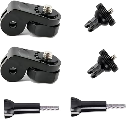 TEKCAM Aluminium Stativ Mount Adapter Kompatibel mit GoPro Hero 13 12 11 10 9/ Akaso EK7000 Pro/Surfola/DJI Osmo Action 4 5 Pro, 1/4 Zoll Action Kamera Halterung Adapter von TEKCAM
