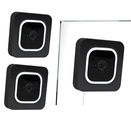 TEKCAM Fensterhalterung kompatibel mit Blink Mini Indoor, 2 Pack Kamera-Glas-Wandhalterung für einzelne Glasfenster/Türen für die Überwachung im Freien, keine Innenreflexionen, keine Verdrahtung im von TEKCAM