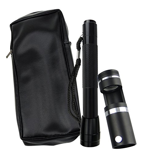 Professionelle 18mm 10x Handheld Darkfield Lupe LED Polariskop mit Taschenlampe, Dark Field Hastings Lupe Lupe von TEKCOPLUS