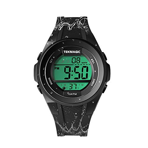 Jungen Sportuhr 10ATM Wasserdicht Schwimmuhr mit Stoppuhr, Chronograph, Weckfunktionen, Dual Zeitzone, 12/24 Stunden Format Jungen Sportuhr 10ATM Wasserdicht Schwimmuhr mit Stoppuhr, Chronograph, Weckfunktionen, Dual Zeitzone, 12/24 Stunden Format von TEKMAGIC