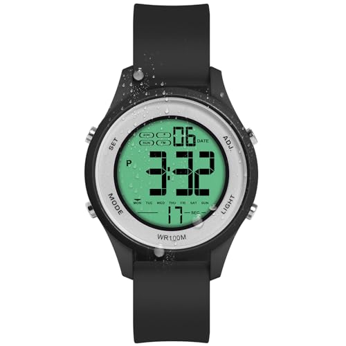 TEKMAGIC Jungen Sportarmbanduhr zum Schwimmen und Tauchen 100m Wasserdicht mit Funktionen Wecker, Chronograph, Stoppuhr, Timer, Countdown, Dualzeit und Kalender, 12 und 24 Stunden Format Umschaltbar TEKMAGIC Jungen Sportarmbanduhr zum Schwimmen und Tauchen 100m Wasserdicht mit Funktionen Wecker, Chronograph, Stoppuhr, Timer, Countdown, Dualzeit und Kalender, 12 und 24 Stunden Format Umschaltbar von TEKMAGIC