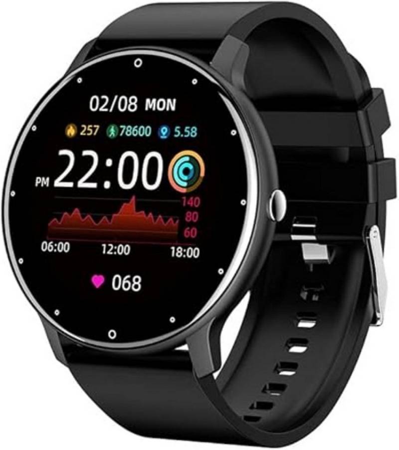 TEKMAGIC Mit 0,8 cm Ultra Dünne Smartwatch Fitness Tracker mit Funktionen Smartwatch (1,28 Zoll, Android iOS), Smartwatch mit Gesundheitsfunktionen GPS Benachrichtigungen Sportmodi von TEKMAGIC