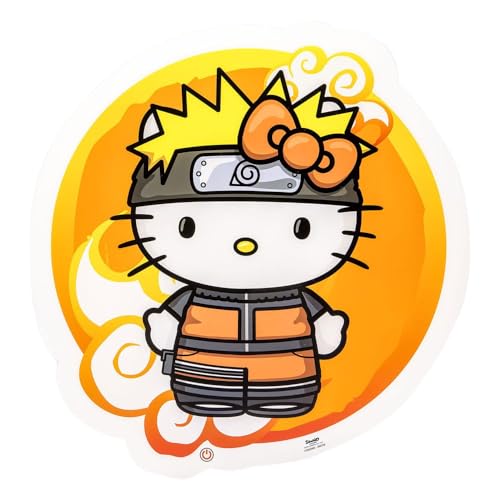 TEKNOFUN Naruto Uzumaki X Hello Kitty Wandleuchte - Orange Vinyl Cartoon Sticker für Wände, Fahrzeuge und andere Oberflächen TEKNOFUN Naruto Uzumaki X Hello Kitty Wandleuchte - Orange Vinyl Cartoon Sticker für Wände, Fahrzeuge und andere Oberflächen von TEKNOFUN