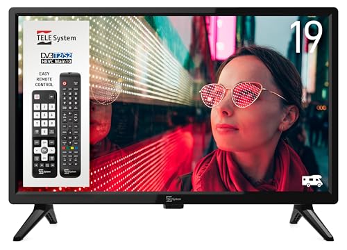 TELE System Smart TV 19 Zoll PALCO19 LS13 - DVB-T2/S2, HEVC 10 bit, 12V DC/220V AC, Tivùsat CAM kompatibel TELE System Smart TV 19 Zoll PALCO19 LS13 - DVB-T2/S2, HEVC 10 bit, 12V DC/220V AC, Tivùsat CAM kompatibel von TELE System