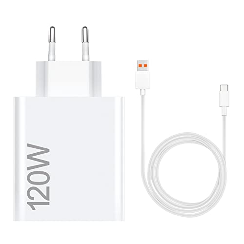 120W TURBOCHARGE Ladegerät USB C Ladekabel Schnellladegerät HyperCharge Netzteil Adapter für Xiaomi Mi14 14 Pro Mi13T Mi13 13Pro Mi12 Mi11 Redmi Note 13 12 11 10 Poco X6 X5 X4 von TELEFONMAX