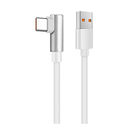 120W TURBOCHARGE USB C Ladekabel Gamingkabel 6A USB-C 90 Grad Winkelstecker für Xiaomi Poco F5 F5 Pro X5 X4 X3 F4 GT Mi 13 13 Pro Mi 12 Mi 11 11 Ultra Mi 10 Redmi 12 11 10 9 Black Shark 5 4 von TELEFONMAX