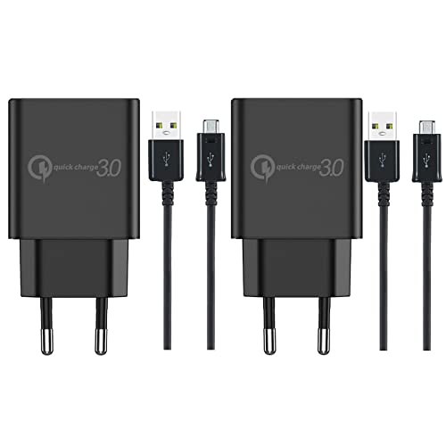 2x 18W Schnellladegerät für Samsung Galaxy Tab A10.1/A 7.0 (2016) Micro Usb Ladekabel 1.5M Netzteil Adapter für Samsung Galaxy S7 S7 Edge S6 S5 A10 A03 A02 A01 A6 A6+ 2018 Xcover 4 3 A3 A5 A7 von TELEFONMAX