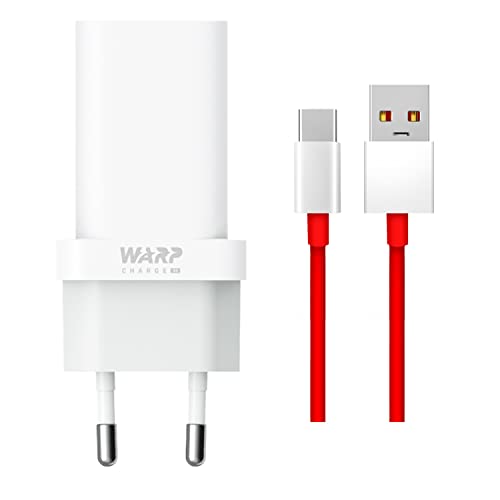30W Warpcharger Original Ladegerät Vooccharge Dashcharge Oneplus Adapter WC030B31HK mit USB C Ladekabel 6.5A Schnellladegerät kompatibel für OnePlus Nord N100 9 9Pro 8 8Pro 7 7 Pro 6 5 von TELEFONMAX