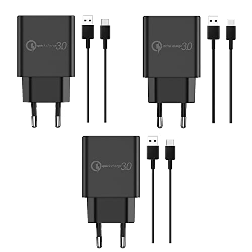 3X Turbo Power 18W Ladegerät USB C 1.5M Ladekabel Netzteil Adapter für Motorola Moto G9 G9 Plus G8 G7 G7Plus Moto G82 G62 5G G60 G50 G52 G51 5G G42 G41 G40 G32 G31 G30 G22 G20 G10 Edge 30 20 von TELEFONMAX