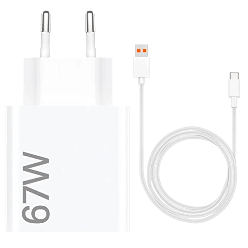 67W Turbocharge Ladegerät 1.5M 6A USB C Ladekabel Schnellladegerät Adapter für Xiaomi Mi13 13Pro Mi12 12 Pro Mi11 11 Ultra Redmi Note 12 12 Pro Note 11 Pro 11 10 10 Pro Poco X5 X5 Pro X4 X3 F4 GT von TELEFONMAX