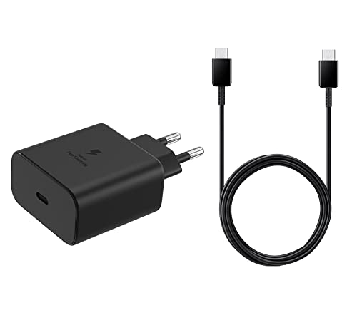 Adapter ultraschnell Netzteil (USB-C, 45 W) mit 1.8M Ladekabel USB C Super Schnellladegerät für Original Samsung Galaxy S22 22 Ultra 5G S21 S21Fe S20 S20Fe A53 5G A33 5G A23 Fold Galaxy Tab S8 S7 von TELEFONMAX