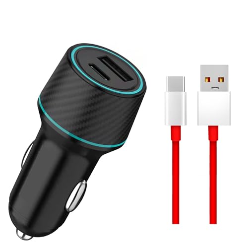 Autoladegerät für OnePlus VOOCCHARGE, WARPCHARGE 65W 30W Kfz-Schnellladegerät Dualport USB C Ladekabel Kfz Adapter für OnePlus 12 11 10 9 8 7 Nord 3 2 Oppo Find X7 X6 X5 X3 X2 Reno 11 10 9 von TELEFONMAX