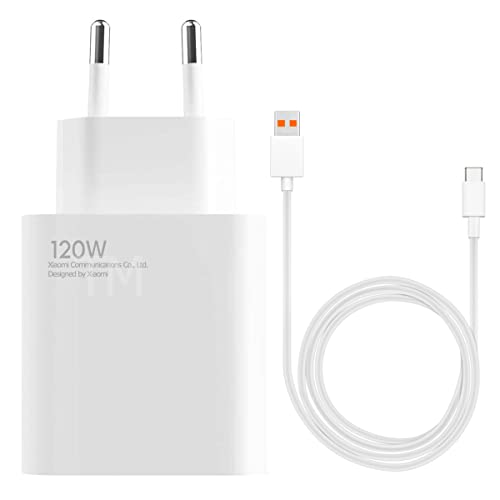Für Original Xiaomi 120W Hypercharge Turbocharge Ladegerät Charging Combo (Type A) mit USB A zu C Turboladekabel 6A von TELEFONMAX