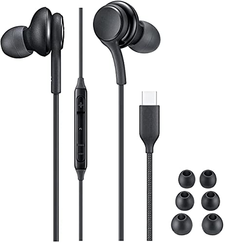 In-Ear Kopfhörer Digital USB Type-C Anschluss USB C Headset für Samsung Galaxy S22 S22+ 5G S22 Ultra S21 S21 FE S21 Ultra S20 S20 FE Galaxy Tab S8 S8 Ultra S7 S7 FE schwarz von TELEFONMAX