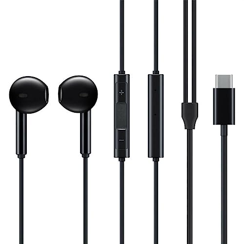 In-Ear Kopfhörer - Freisprecheinrichtung Headset Type-C-Kopfhörer Anschluss Digital Mikrofon für Samsung Galaxy S23 S22 S21 S20 A54 5G A53 5G A34 5G A33 5G A24 5G A23 5G A14 A13 Tab S8 S7 von TELEFONMAX