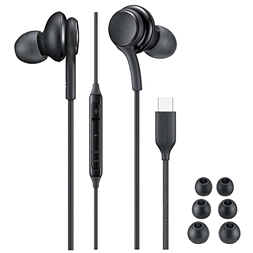 Stereo-In-Ear-Kopfhörer Headset Typ USB-C kompatibel für Galaxy Note S21/ S20/ S20FE/Note 20/10 Plus/Huawei P40/ P40 Pro/P40 Pro+/P30 Pro/P20/P20 Pro von TELEFONMAX