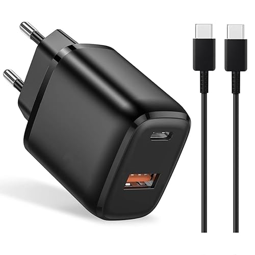 USB C Dual Power Adapter Netzteil mit USB C Ladekabel Ladegerät USB A USB C Adapter für iPhone 15 15 Plus 15 Pro Max, für iPad, iPad Pro Samsung Galaxy A13 A33 A53 5g A52s 5G, S23 S22 S21 S20 von TELEFONMAX