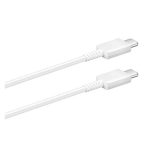 USB C Ladekabel kompatibel für Original Samsung USB Type-C zu Type-C 1.8 Meter Kabel, Datenkabel Samsung Galaxy S22 S22 Ultra S21 S21FE S20 FE A53 5g A52 A33 5G Z Flip 4 Galaxy Tab S8 S7 45W 3A weiß von TELEFONMAX