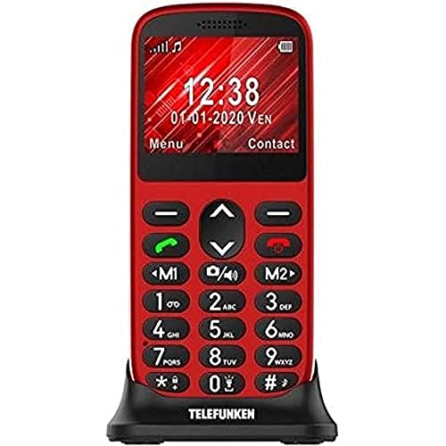 TELEFUNKEN Mobile S420 Seniorenhandy (Tastenhandy, bedienungsfreundlich, Sprachwahlfunktion, SOS-Taste, Freisprechfunktion, UKW-Radio, Kamera) rot von TELEFUNKEN